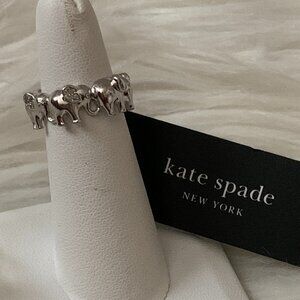 KATE SPADE Precious Elephant Band Ring in Silver RING SIZE 6